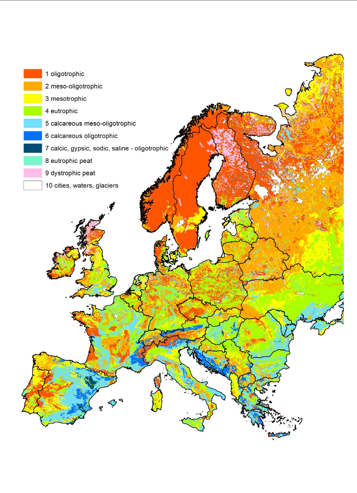 Nährstoffstatus naturnaher Böden in Europa